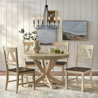 Tavolo da pranzo rotondo in stile country Simple Living Vintner