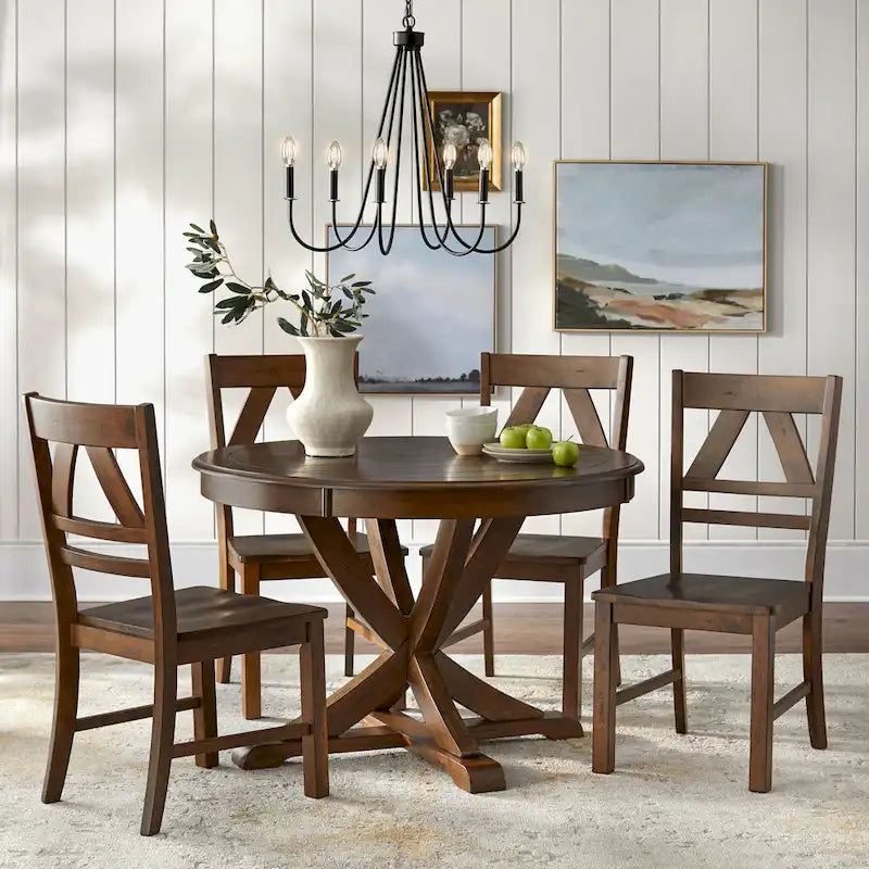 Tavolo da pranzo rotondo in stile country Simple Living Vintner