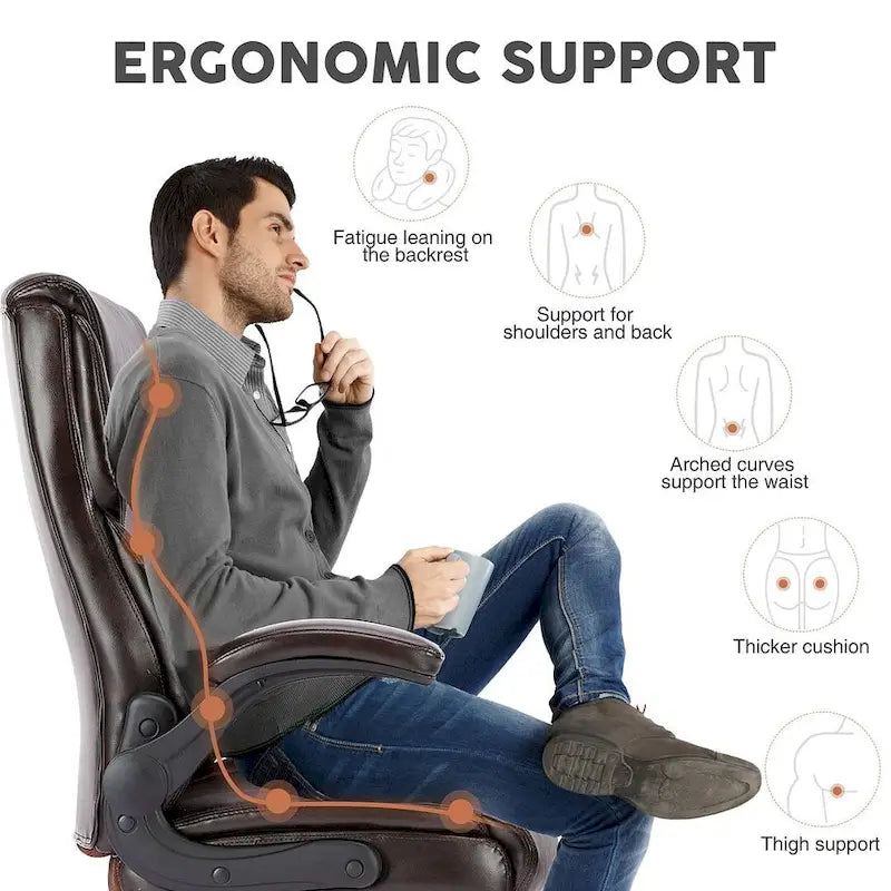 Sedia da Ufficio Direzionale Ergonomica ad Alto Schienale
