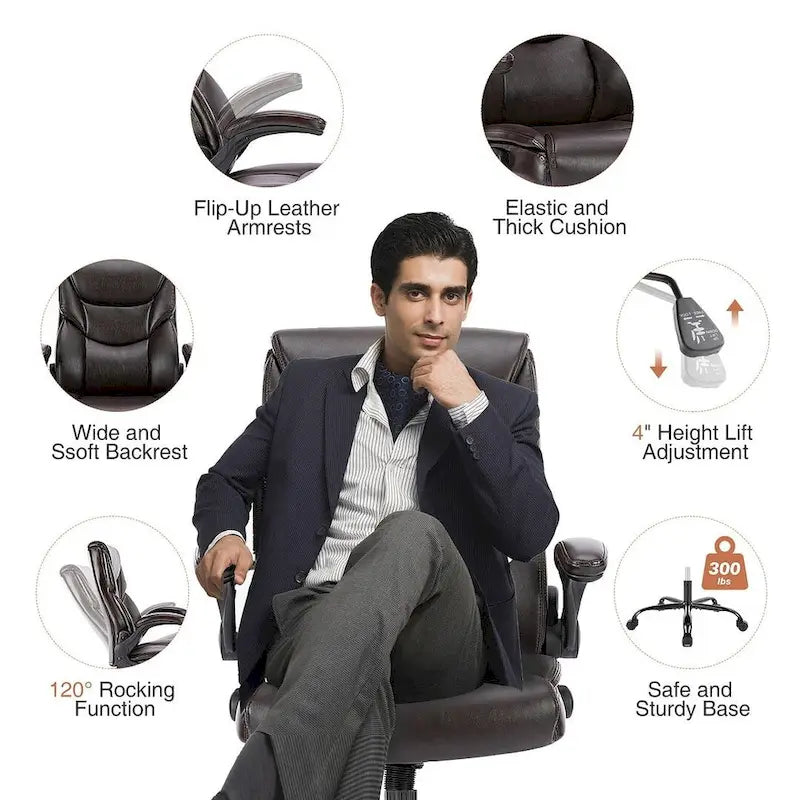 Sedia da Ufficio Direzionale Ergonomica ad Alto Schienale
