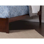 Letto matrimoniale Madison con piattaforma e 2 cassetti portaoggetti, color noce