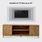 Mobile TV moderno con 2 cassetti e ante scorrevoli per TV fino a 78"