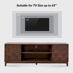 Mobile TV moderno con 2 cassetti e ante scorrevoli per TV fino a 78"