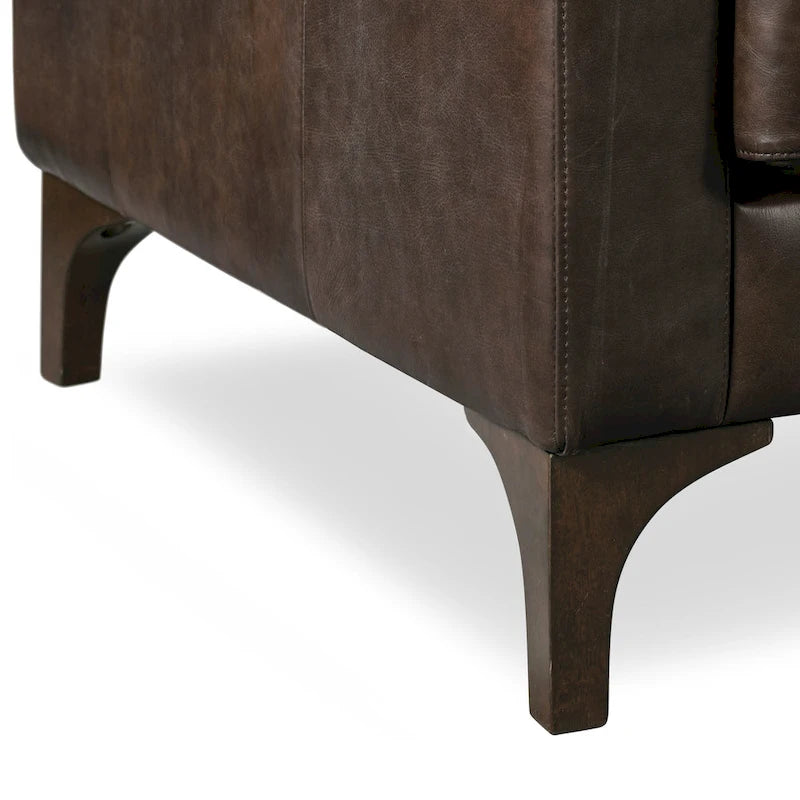 Divano in vera pelle pieno fiore italiana Sorrento