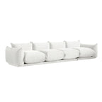 130 Divano componibile a U, Sezionale minimalista in ciniglia a 6 posti con chaise longue reversibile e pouf