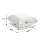 130 Divano componibile a U, Sezionale minimalista in ciniglia a 6 posti con chaise longue reversibile e pouf