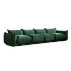 130 Divano componibile a U, Sezionale minimalista in ciniglia a 6 posti con chaise longue reversibile e pouf