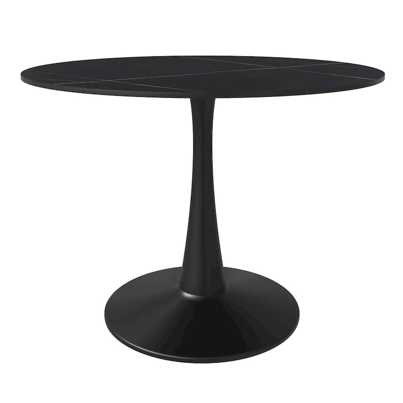 Tavolo da pranzo rotondo, piano in pietra sinterizzata da 40"