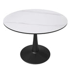 Tavolo da pranzo rotondo, piano in pietra sinterizzata da 40"