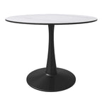 Tavolo da pranzo rotondo, piano in pietra sinterizzata da 40"
