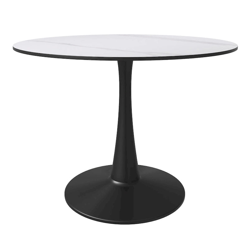 Tavolo da pranzo rotondo, piano in pietra sinterizzata da 40"