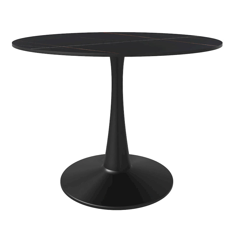 Tavolo da pranzo rotondo, piano in pietra sinterizzata da 40"