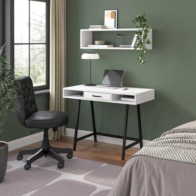 Bush Furniture Steele 40W Writing Computer Desk with Storage