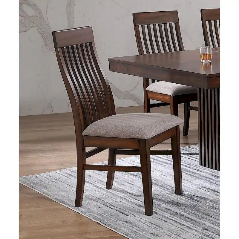 Sedia da pranzo Mango Oak con schienale a doghe, set da 2