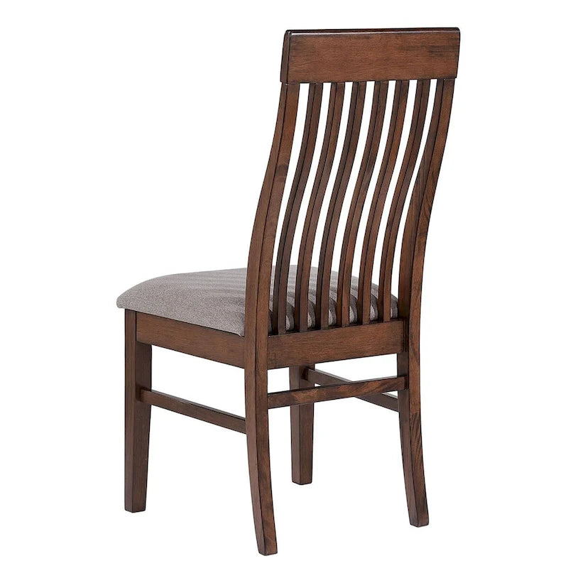 Sedia da pranzo Mango Oak con schienale a doghe, set da 2