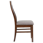 Sedia da pranzo Mango Oak con schienale a doghe, set da 2
