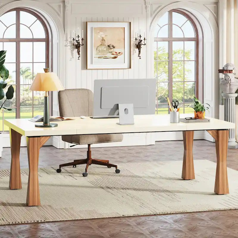 Scrivania direzionale, 180 L x 90 P cm, grande scrivania da ufficio, scrivania moderna per computer