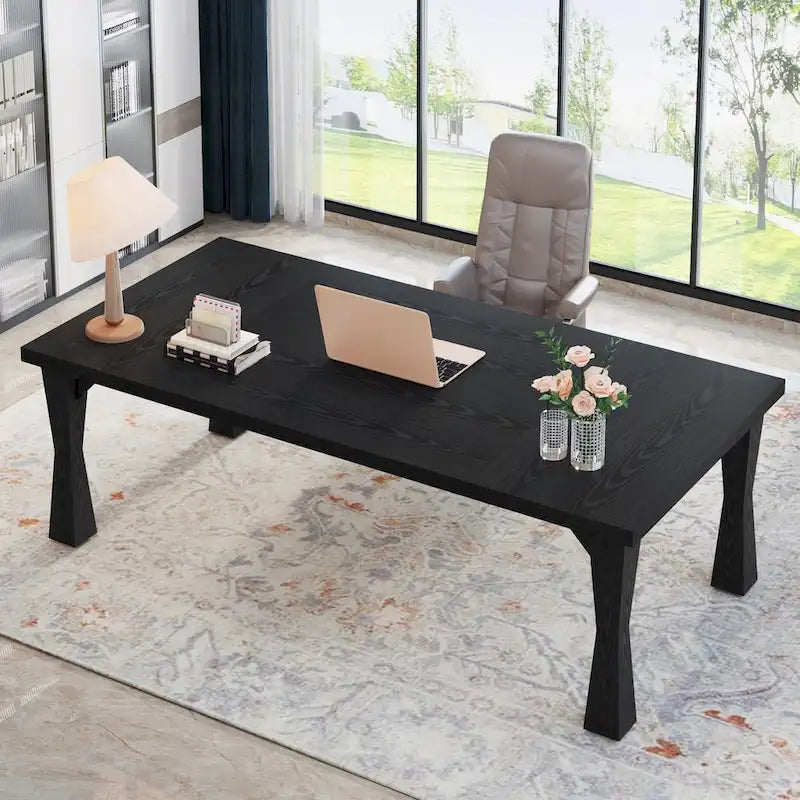Scrivania direzionale, 180 L x 90 P cm, grande scrivania da ufficio, scrivania moderna per computer