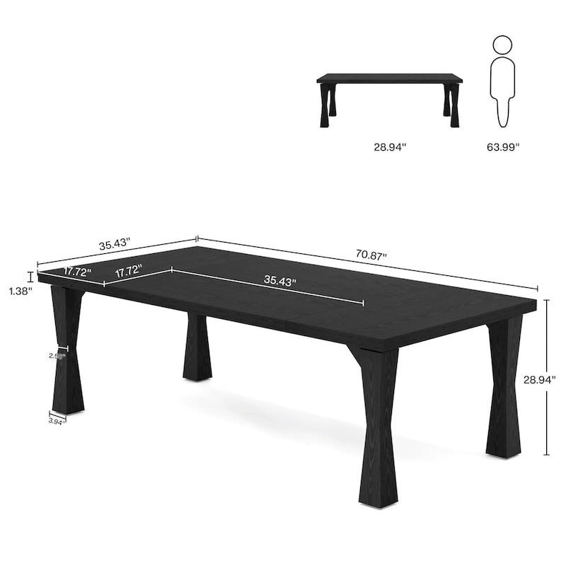 Scrivania direzionale, 180 L x 90 P cm, grande scrivania da ufficio, scrivania moderna per computer