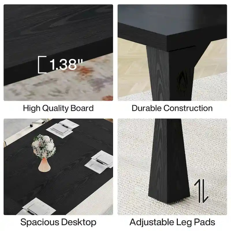 Scrivania direzionale, 180 L x 90 P cm, grande scrivania da ufficio, scrivania moderna per computer