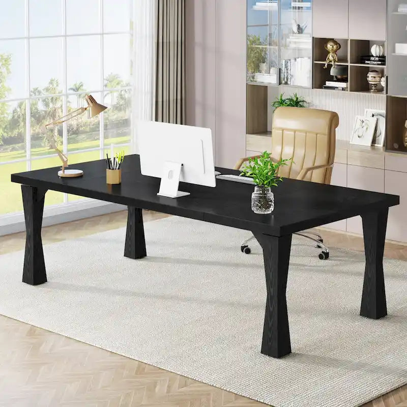Scrivania direzionale, 180 L x 90 P cm, grande scrivania da ufficio, scrivania moderna per computer